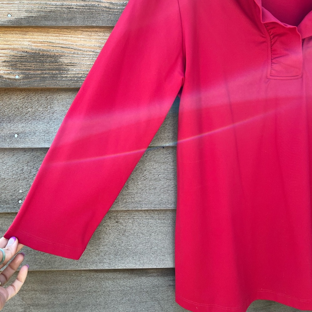 Red T-shirt from J. McLaughlin.